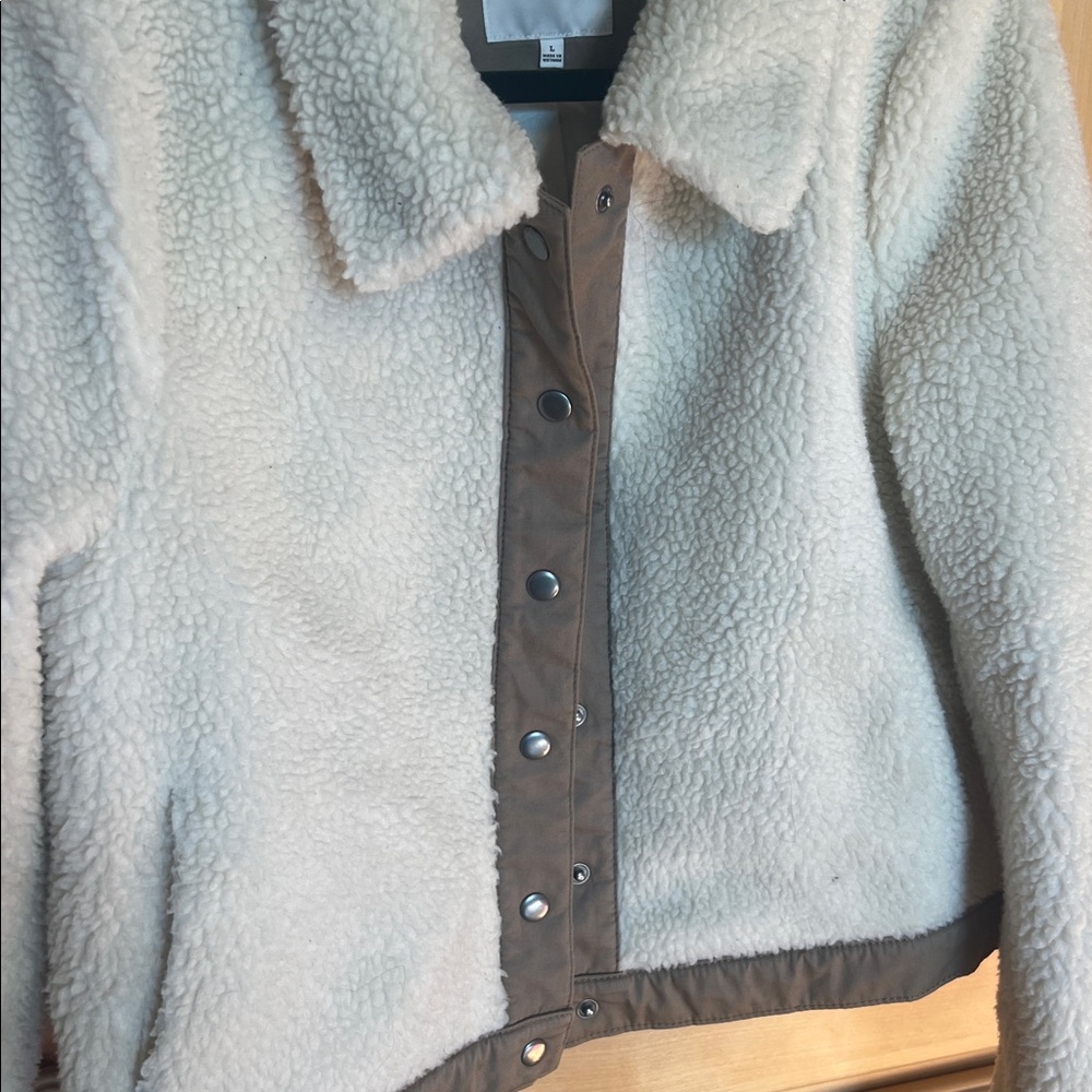 Madewell Cream Teddy Jacket - Picture 6 of 9